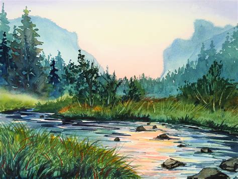 watercolor landscape tutorial